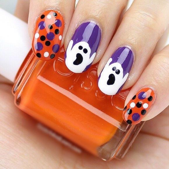 vẽ móng tay, nail đẹp, nail halloween