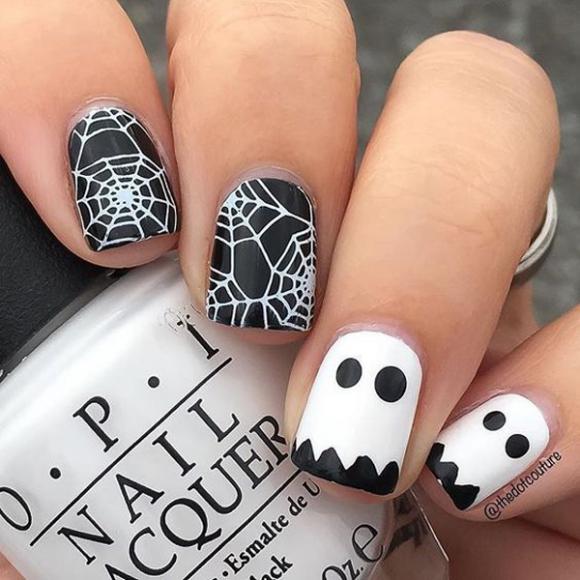 vẽ móng tay, nail đẹp, nail halloween