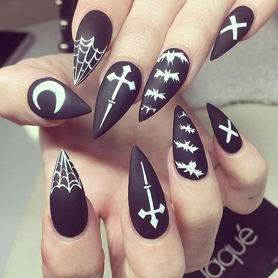 vẽ móng tay, nail đẹp, nail halloween