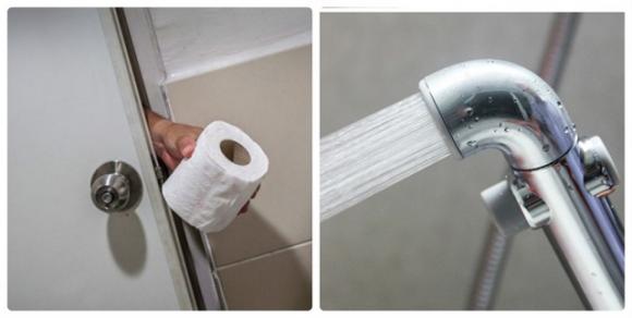 đi vệ sinh, giấy vệ sinh, vòi xịt