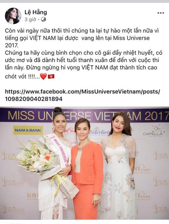  Miss Universe 2017, Nguyễn Thị Loan, sao Việt, chung kết  Miss Universe 2017