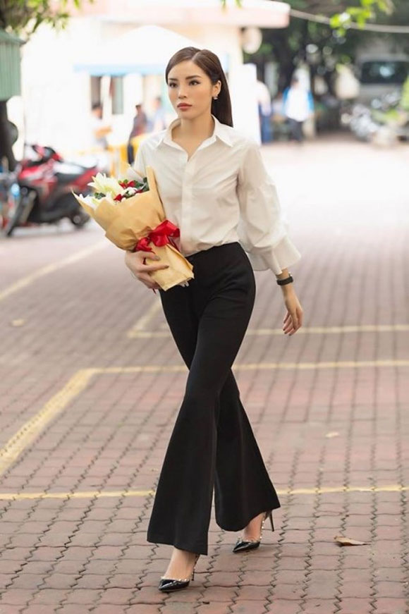 áo sơ mi trắng, mix đồ với sơ mi trắng, sao việt diện áo sơ mi trắng