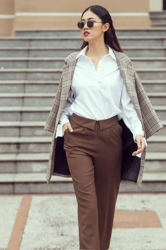 áo sơ mi trắng, mix đồ với sơ mi trắng, sao việt diện áo sơ mi trắng