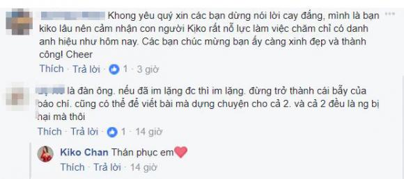 kiko chan, kim lý, bạn bè động viên kiko chan