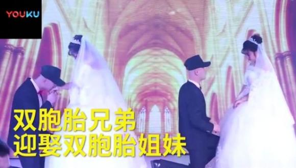 song sinh, cặp đôi song sinh, hai cặp song sinh tổ chức đám cưới