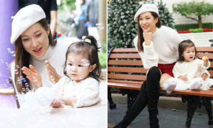 sao nữ TVB Chung Gia Hân,Chung Gia Hân và con gái, chung gia hân bầu bí