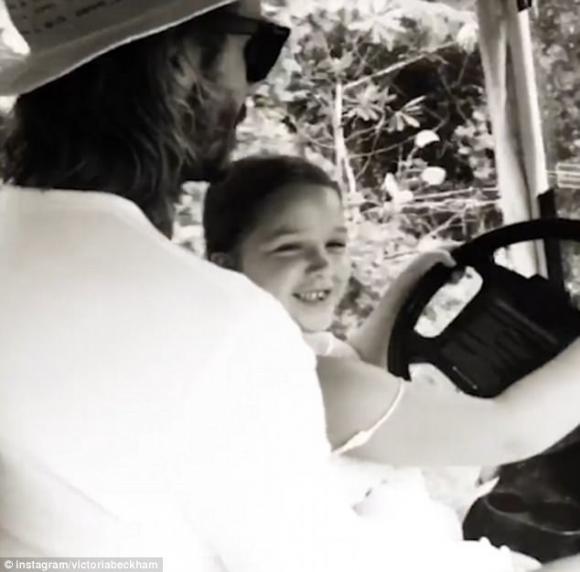 ngôi sao David Beckham,David Beckham và con gái, david beckham hôn môi con gái