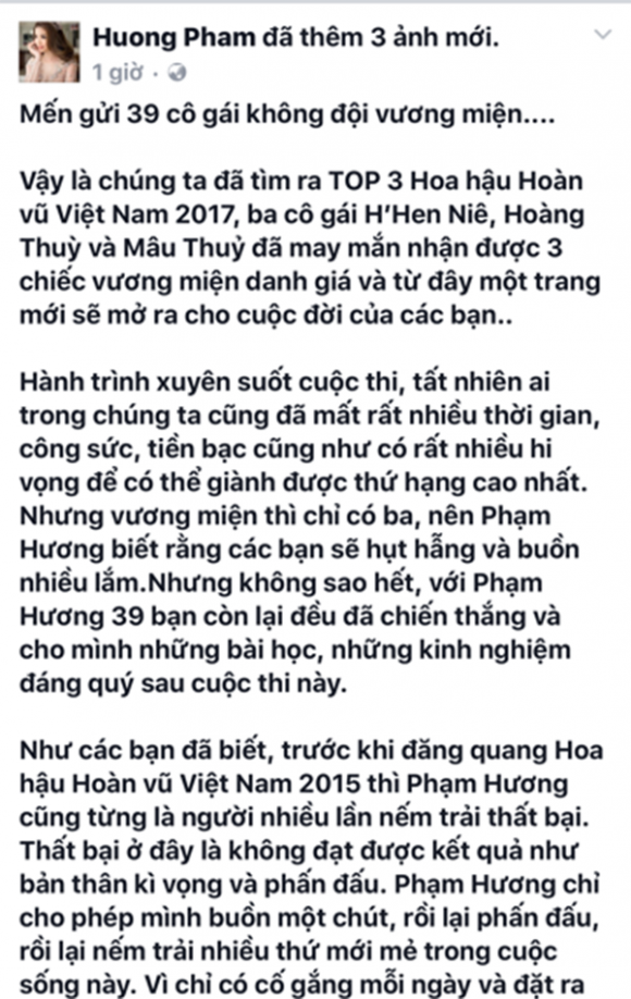 Hoa hậu Hoàn vũ Việt Nam 2017,tân Hoa hậu Hoàn vũ H'Hen Niê,Hoa hậu Phạm Hương