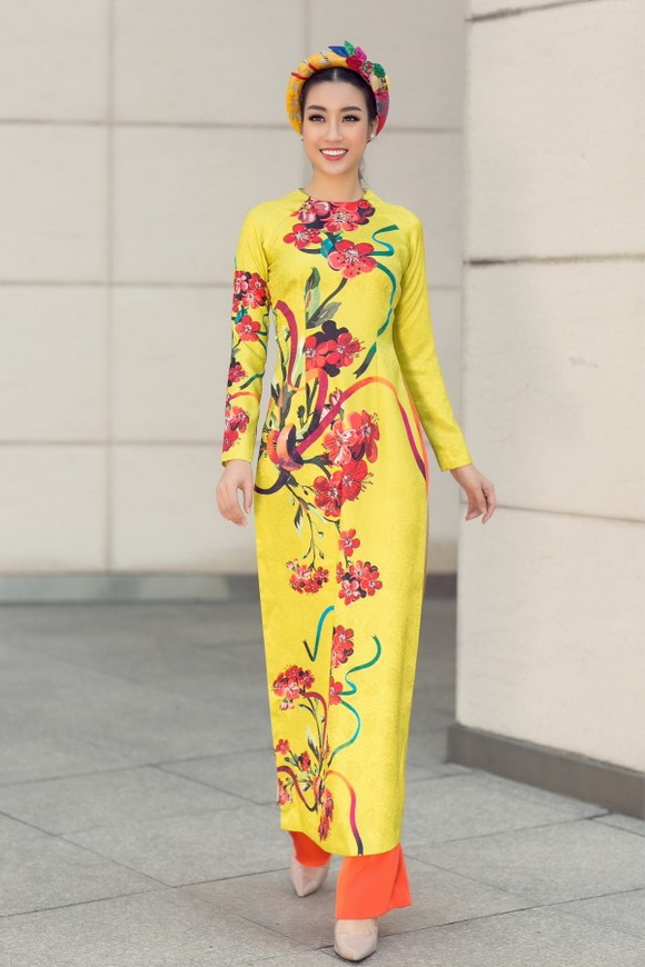 Hoa hậu mỹ linh,hoa hậu việt nam 2016,mỹ linh diện áo dài