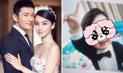 Huỳnh Hiểu Minh và Angelababy, con trai huỳnh hiểu minh, công viên disneyland thượng hải, valentine