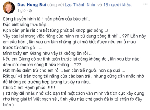 Nhà thiết kế đức hùng,danh hài trường giang,trường giang cầu hôn nhã phương