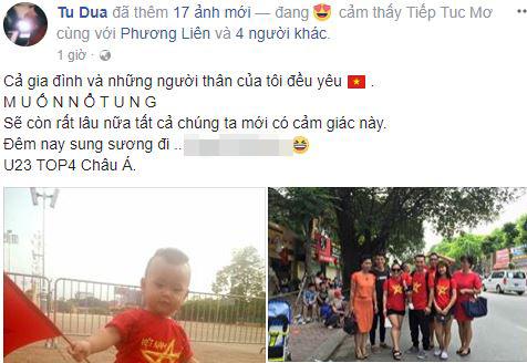 sao việt chúc mừng đội tuyển u23, chiến thắng của đội tuyển u23, trận đấu của đội tuyển u23