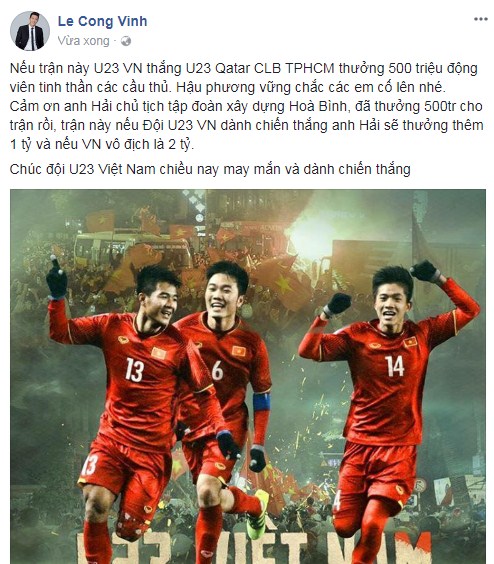 sao Việt, U23 Việt Nam, Việt Nam Qatar, Công Vinh, Hoàng Rapper