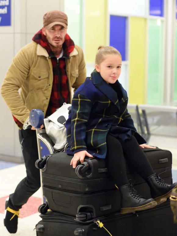 ,Harper Seven Beckham,Harper búi tóc củ hành,con gái David Beckham