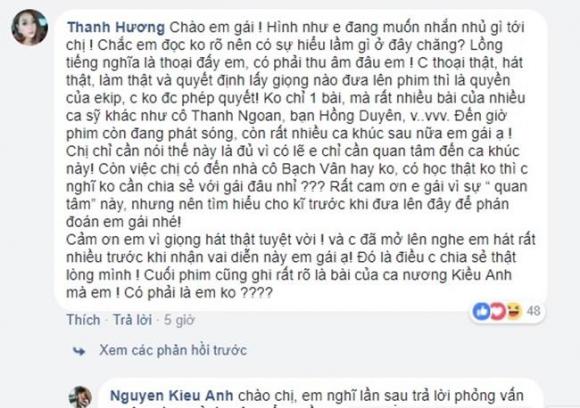 Diễn viên thanh hương,ca nương kiều anh,thanh hương bị tố nhận vơ giọng hát