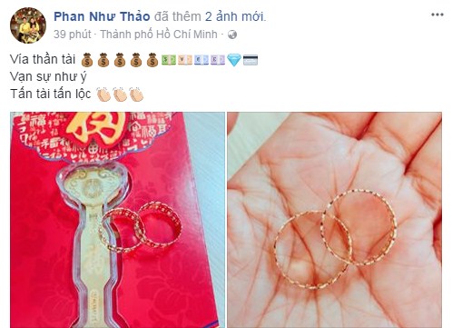 ngày vía Thần Tài, sao Việt mua vàng, Thanh Hằng, Xuân Hinh, Phan Như Thảo, Thu Phượng, Thanh Duy idol