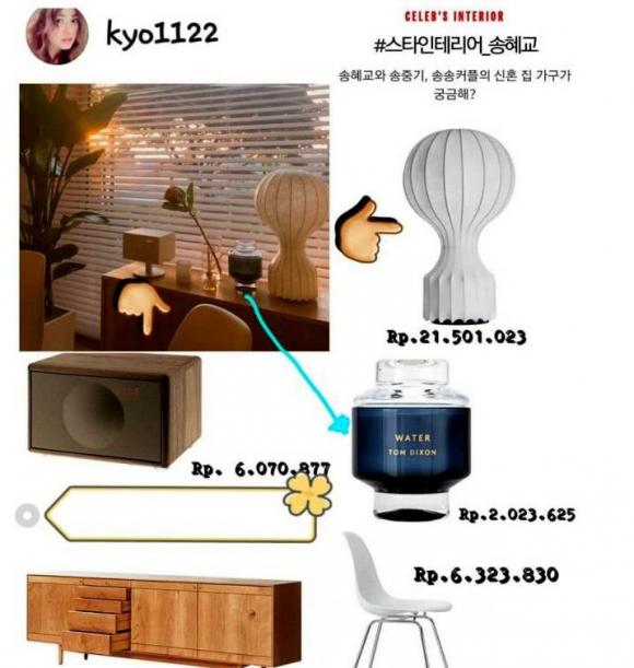 Diễn viên Song Hye Kyo, vợ chồng song hye kyo, nhà song joong ki và song hye kyo, nội thất trong nhà