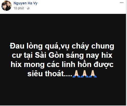 lưu hương giang, cháy chung cư cao cấp, sao Việt