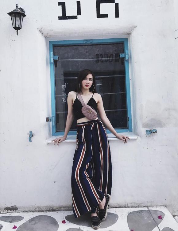 Huyền Lizzie, áo crop top, hot girl, sao Việt