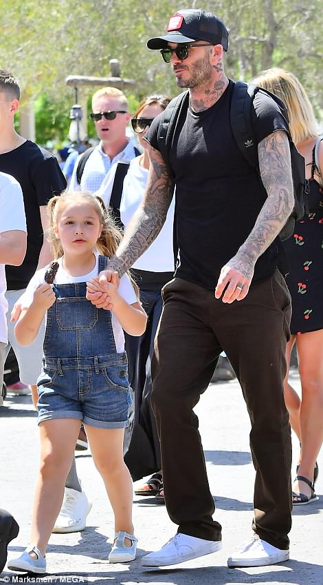 Harper Seven,con gái David Beckham, công viên disneyland 