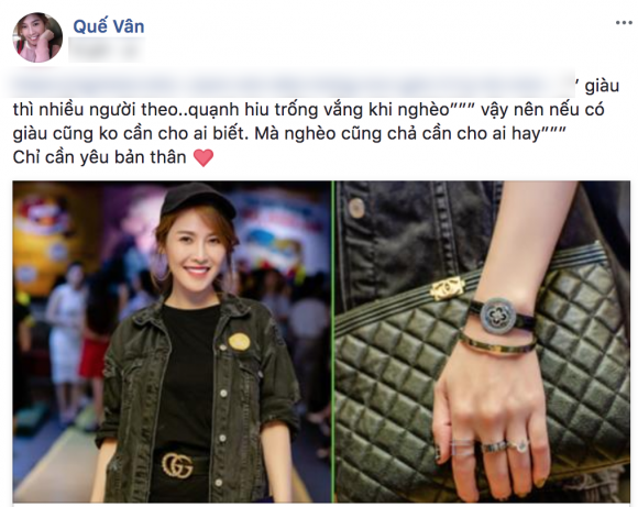 sao Việt,Quế Vân,Quế Vân khoe của