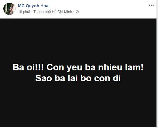 MC Quỳnh Hoa, sao Việt, bố mc quỳnh hoa qua đời