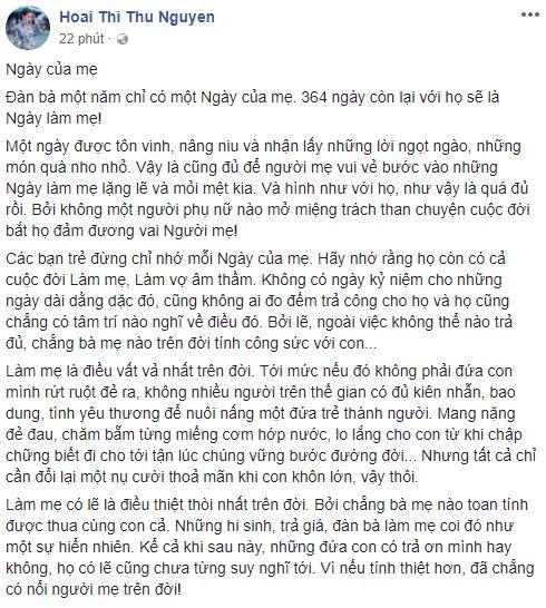 ngày của mẹ, lời chúc ngày của mẹ, sao việt ngày của mẹ 