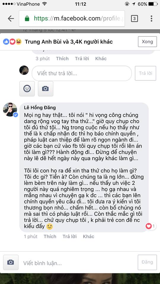 Phạm Anh Khoa,Phạm Anh Khoa xin lỗi,diễn viên Hồng Đăng,sao Việt