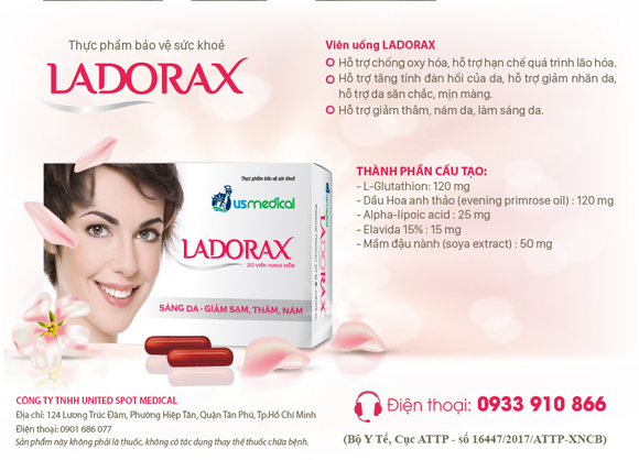 Viên uống trắng da Ladorax, Điều trị nám da, nám da