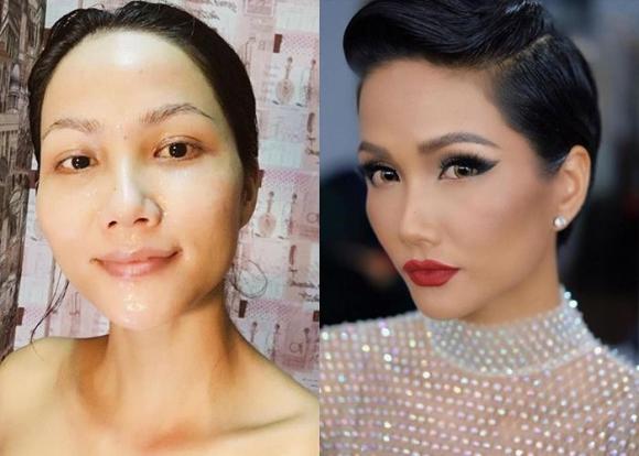 sao việt trang điểm, sao việt để mặt mộc, sao việt