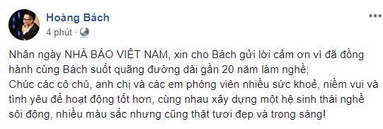 ngày nhà báo cách mạng việt nam, ngày báo chí 21/6, sao việt chúc ngày nhà báo