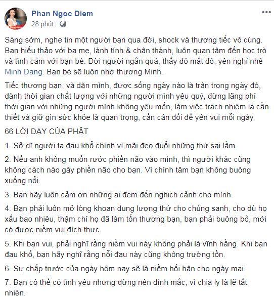 chuyên gia trang điểm Đăng Minh, Đăng Minh qua đời, sao Việt