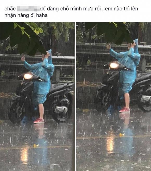 cô gái chụp ảnh dưới mưa, cô gái chụp ảnh mưa, hà nội mưa