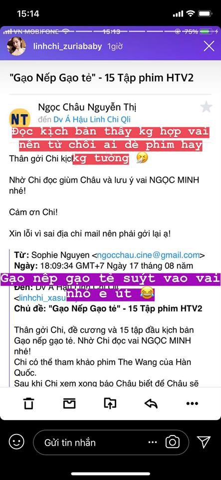 Linh Chi, Gạo nếp gạo tẻ, sao Việt