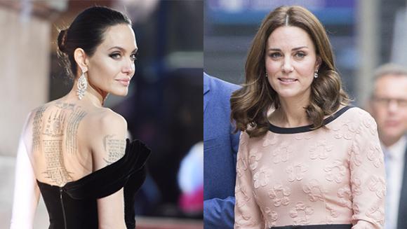 Angelina Jolie,Kate Middleton, sao hollywood