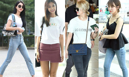 Yoona, Hyun A, Park Min Young, thời trang sân bay