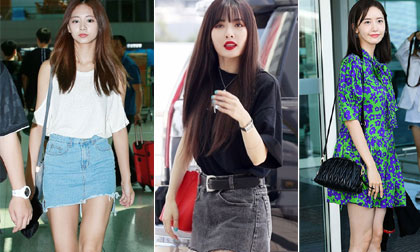 Kim So Hyun, Hyomin, sao hàn, thời trang sân bay