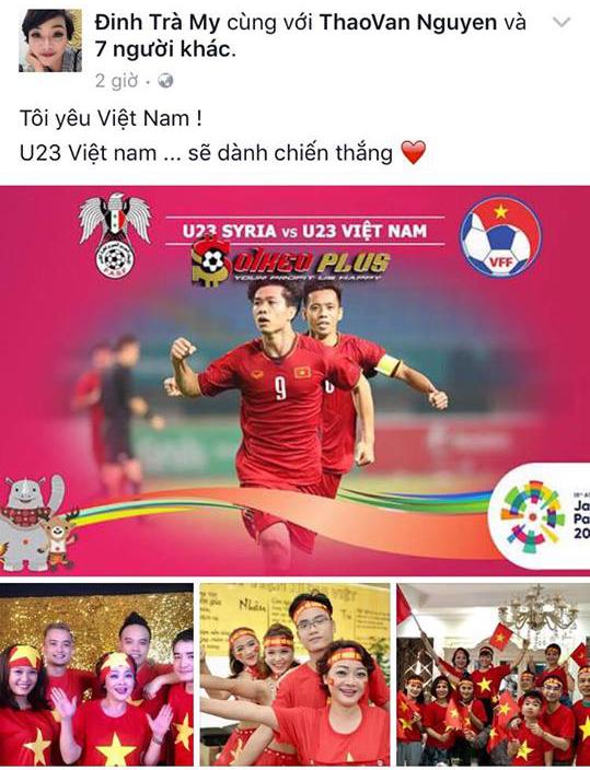Olympic Việt Nam, sao việt chúc mừng Olympic Việt Nam, Olympic Việt Nam vào bán kết,  ASIAD 2018