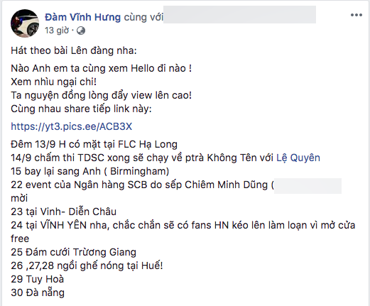 Đàm Vĩnh Hưng, Nhã Phương, Trường Giang, sao việt