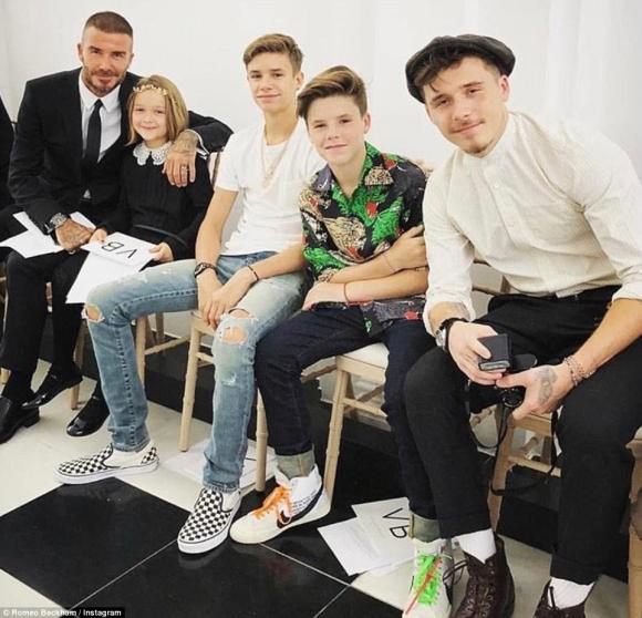 gia đình David Beckham, victoria beckham, tuần lễ thời trang london