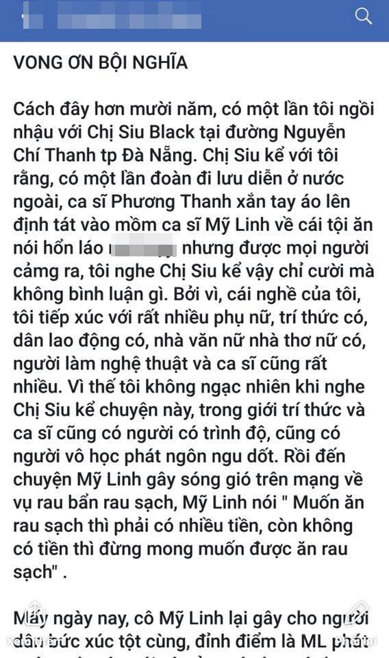 Phương Thanh, Mỹ Linh, ca sĩ, sao Việt