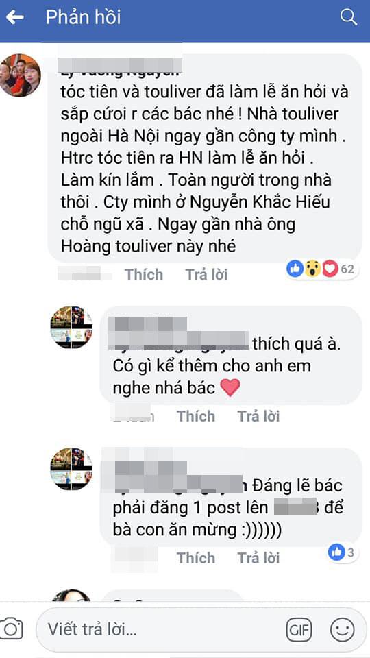 Hoàng Touliver, Tóc Tiên, sao Việt