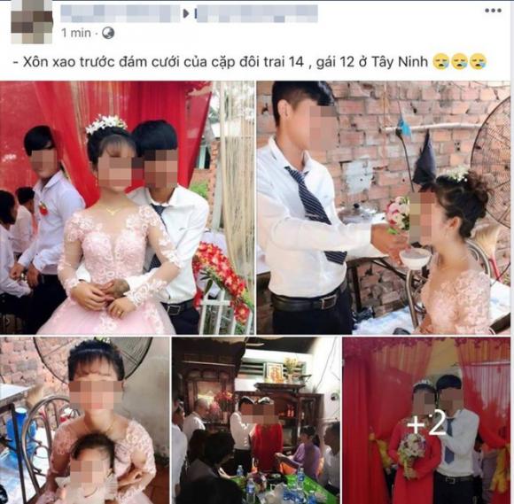 Cô dâu 12 chú rể 14, mạng xã hội, đám cưới cô dâu nhí