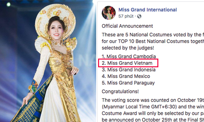Á hậu phương nga,Miss Grand International 2018,hoa hậu hòa bình thế giới