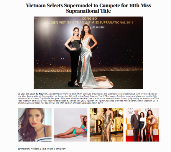 Missosology, Minh Tú, Miss Supranational 2018