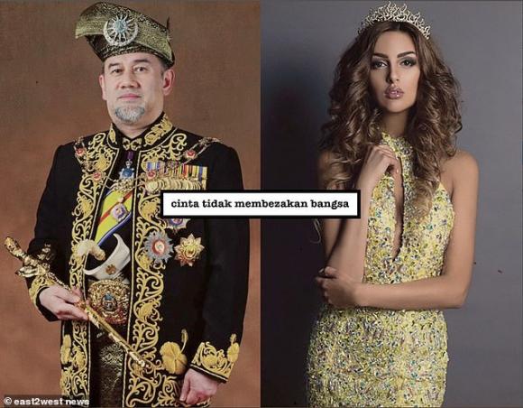 nhà vua Malaysia,Hoa hậu Nga,Muhammad V Sultan Kelantan,Oksana Voevodina