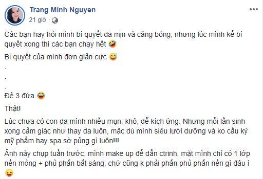 MC Minh Trang,bí quyết đẹp da ,sao Việt