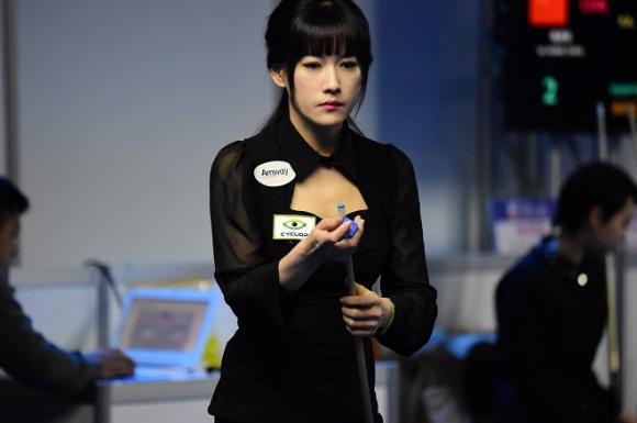 nữ cơ thủ bi-a, nữ cơ thủ bi-a đài loan, nữ thần bi-a, Hà Hân Như