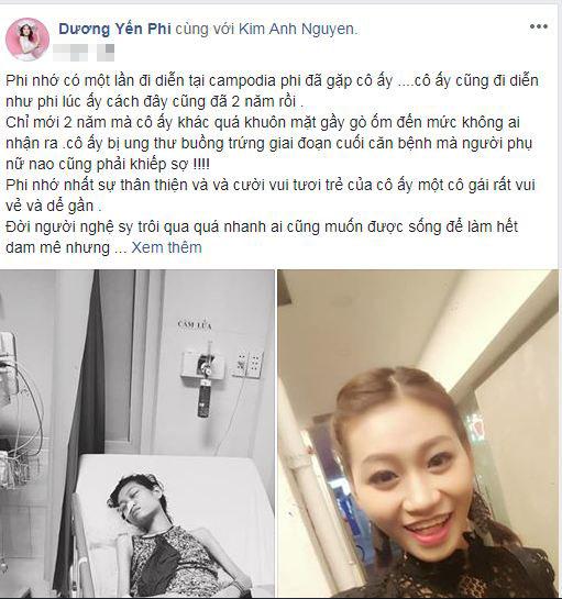 sao Việt, người mẫu Kim Anh, người mẫu ung thư buồng trứng