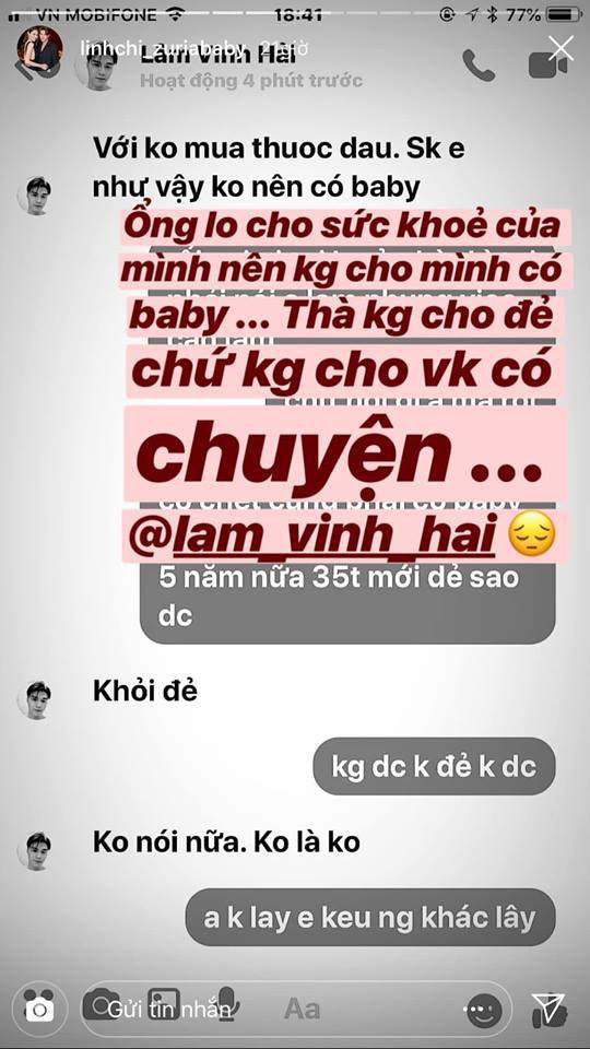 linh chi, lâm vinh hải, sao việt